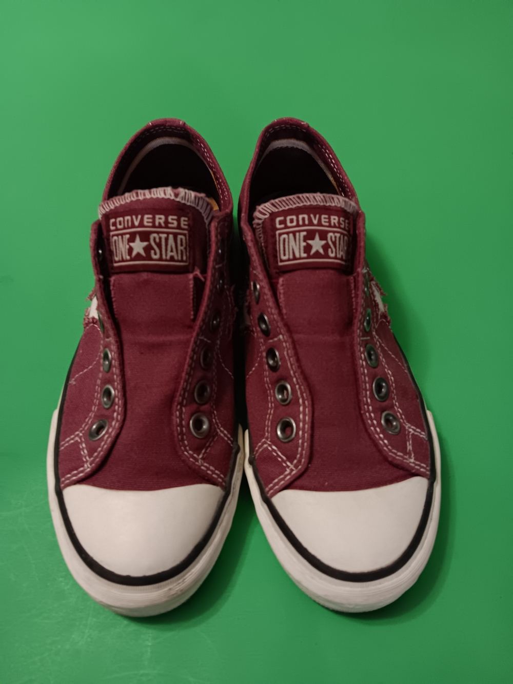 Converse One Star Sneakers/Shoes Preowned Burgundy Color Women's Size 7 - Picture 2 of 12